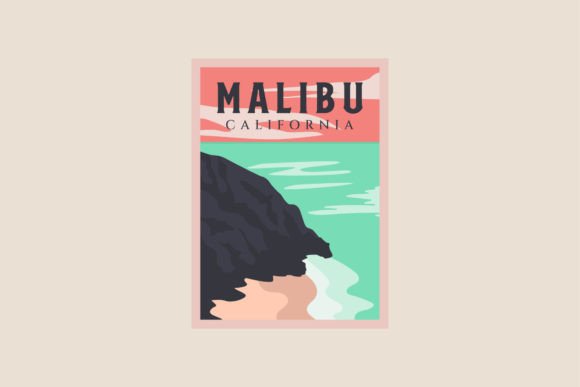 Capture Coastal Charm with a Malibu Beach Vintage Poster
