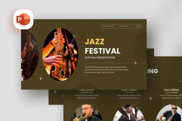 Elevate Your Pitch Deck with the Jazz Festival PowerPoint Template