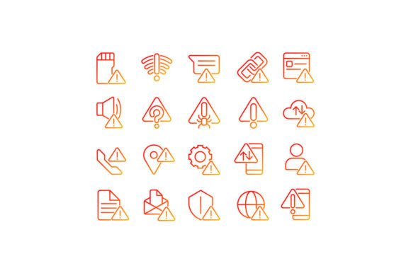 The Warning Signals Pixel Perfect Icons Set: Communicating Issues Clearly