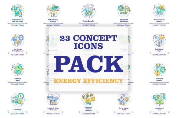Understanding and Using an Energy Efficiency SVG Concept Icons Set